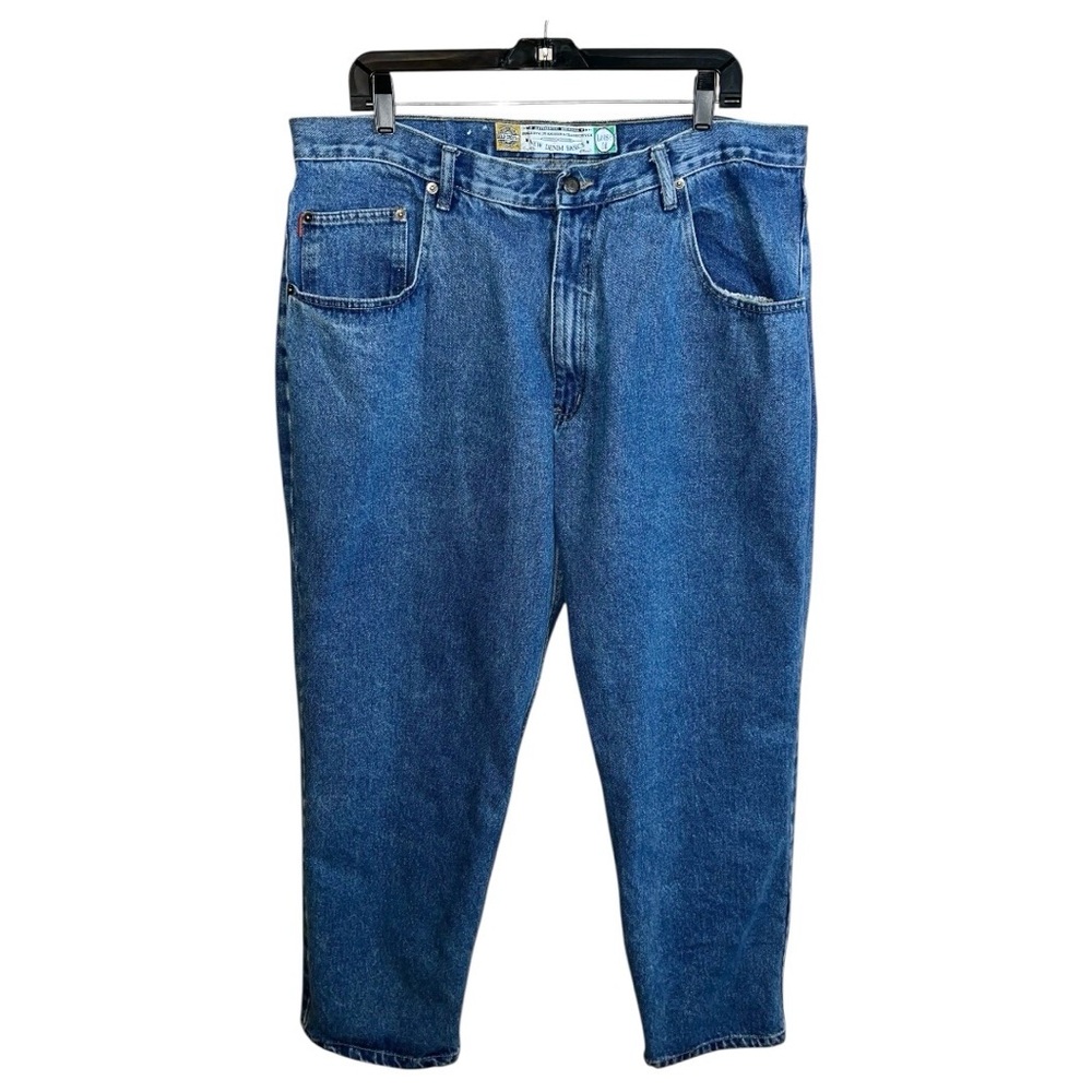 Bugle Boy Jeans Men’s Size 40x31 Blue Gold Crest Loose Fit